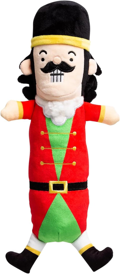 Pearhead Holiday Nutcracker Dog Toy, Stuffed Dog Plush Toy, Squeaker Pet Toy, Christmas Dog Toy, Pet Owner Gift, Novelty Pet Toys
