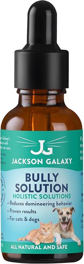Jackson Galaxy: Bully Solution (2 oz.) - Pet Solution - Promotes Relaxation and Calmness - Can Support Bullying and Dominance - All-Natural Formula - Reiki Energy