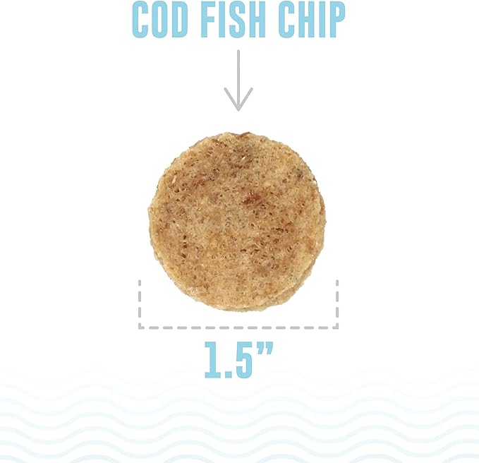 Icelandic+ Fish Chips: Cod - 2.5oz Bag,Dog Treats,Pure Wild-Caught & Air-Dried,Ingredient Crunchy Pet Snacks,Just The Fish Nothing Else,(Pack of 2)