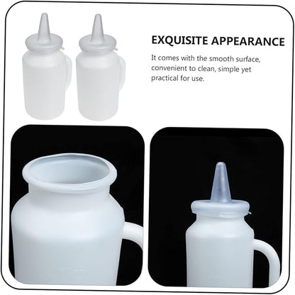 ibasenice 2pcs Strong Kitten Nipple Milk Feeder Pet Nursing Bottle Large Capacity Calf Milk Replacement Bottle