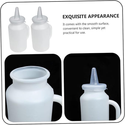 Totority 2pcs Calf Milk Bottle Large Boilable Kitten Nursing Bottle for Newborn Animals