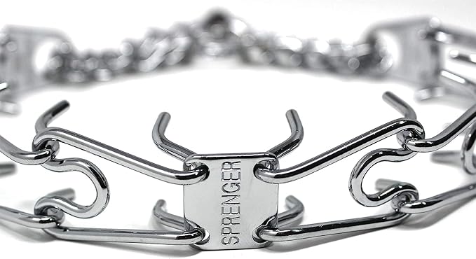 Herm Sprenger Prong Dog Training Collar Ultra-Plus Chrome Plated Steel No Pull Collar for Dogs Made in Germany, 20in x 3.0mm (Neck Size up to 16in)