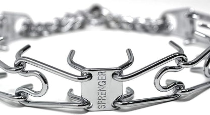 Herm Sprenger Prong Dog Training Collar Ultra-Plus Chrome Plated Steel No Pull Collar for Dogs Made in Germany, 20in x 3.0mm (Neck Size up to 16in)