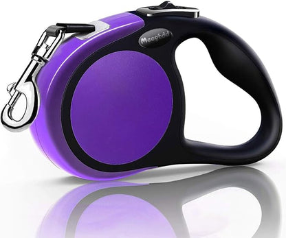 Heavy Duty Retractable Dog Leash-16ft Strong & Durable Walking Leash for S to L Dogs up to 45/115 lbs, Upgraded Lock System, Non Slip Grip, Tangle Free (Purple, Medium-Large Sized)