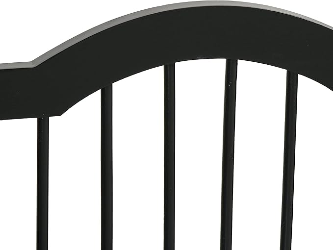 PawHut 24"H Foldable Dog Gate, 3 Panels Freestanding Pet Gate Barriers Indoor with Support Feet, Puppy Fence for Small Dogs, Black
