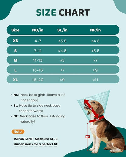 MIDOG Dog Cone Collar After Surgery, Soft Dog Cone Alternative to Stop Licking,Adjustable Elizabethan Recovery Cones for Small to Large Sized Dogs