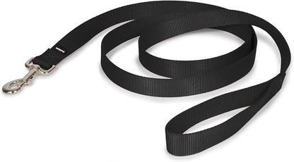 PetSafe Nylon Dog Leash – Strong, Durable, Traditional Style Leash with Easy to Use Bolt Snap for Small, Medium and Large Dogs – 1" x 6', Black