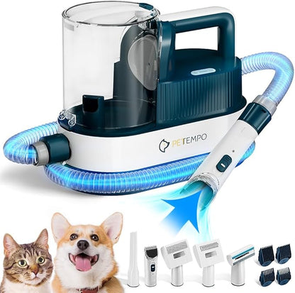 9 in 1 Dog Grooming Kit & Hair Vacuum -Pet Hair Removal, 2.5L Dust Cup Dog Brush for Shedding