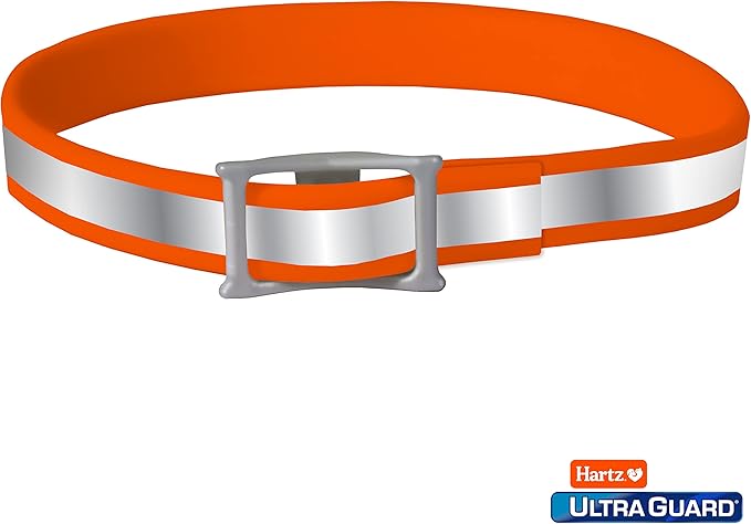 Hartz UltraGuard Plus Flea & Tick Collar for Dogs and Puppies, 7 Month Flea and Tick Prevention and Protection Per Collar, Reflective Orange, up to 22 Inch Neck (Pack of 2)
