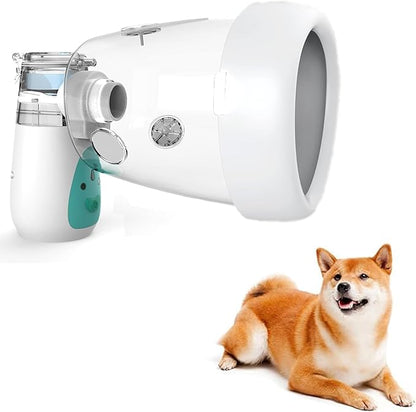 Pet Nebulizer for Dogs, Dog Nebulizer and Inhaler Mask for Dog,Low Noise, Suitable for Medium-Sized Dogs, Green M