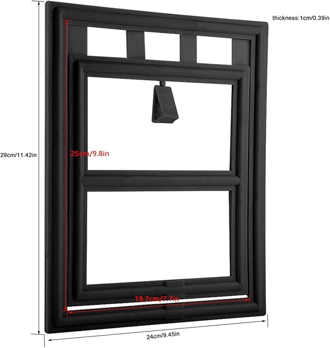 Pet Door, Sturdy Doggie Pet Door, Doggy Doggie Door, Screen Window Gate, Interior and Exterior Doors for Pet Lovers (L Day Style)