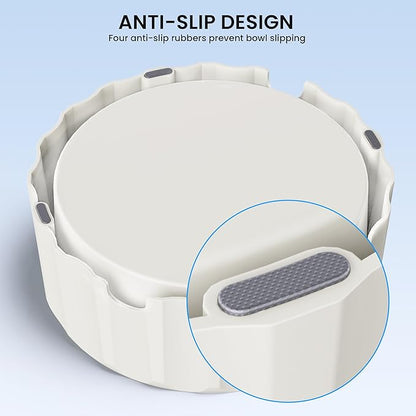 Dog Water Bowl No Spill 70oz/2L Large Capacity Dispenser Non Slip No Splash Bowl Pet Slow Feeder No Drip Dog Water Bowl on Vehicle Slow Water Bowl for Dogs and Cats