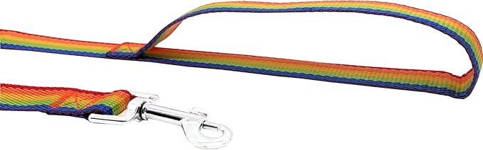Nylon Training Dog Leash for Small Medium Large Dogs, 15ft 20ft 30ft 50ft Long Leash Dog/Puppy Lead for Obedience Recall Training, Camping (20ft, Rainbow)
