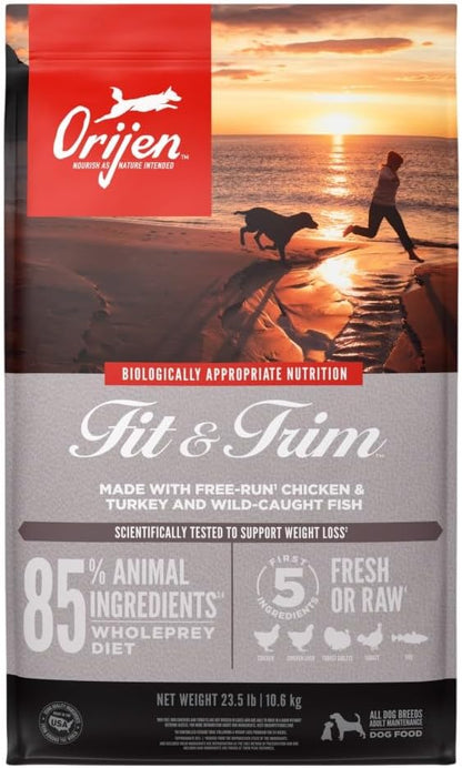 ORIJEN Grain Free High Protein Dry Dog Food Fit & Trim Recipe 23.5lb Bag