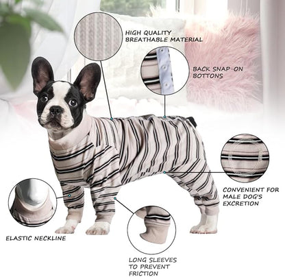 FEimaX Dog Recovery Suit After Surgery, Pet Abdominal Wounds Post Surgical Shirt for Dogs Cats, Puppy Spay Neuter Prevent Licking Onesie Alternative Bandages E-Collar & Cone