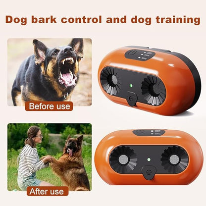 Ultrasonic Dog Bark Deterrent Devices,Anti Barking Device,Dog Barking Silencer,3 Modes Anti Dog Barking Device,Waterproof,Bark Box Indoor Outdoor for Dogs Training & Behavior Aid,Yellow
