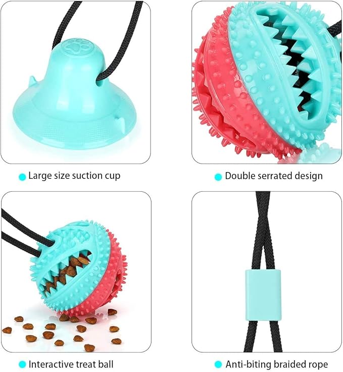 ALLRIER Dog Toys to Keep Them Busy for Boredom,Interactive Dog Toys Tug of War, Mentally Stimulating Toys for Dog, Puppy Teething Puzzle Treat Food Dispensing Ball Toy for Small Medium Dogs