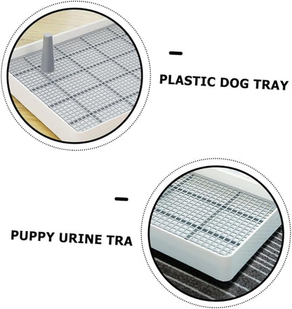 BESPORTBLE Household Plastic Puppy Toilet Tray with High Edges for Easy Cleaning Durable -Splash Dog Pee Pad for Indoor Use Small