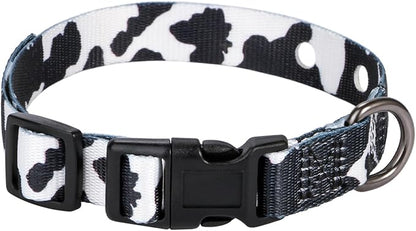Rhea Rose 3/4 Inch Replacement Collar Strap Shock Collar with 2 Holes, Compatible with Nearly All Brands and Models of Underground Electric Dog Fences and Training Collars, Cow Print Pattern