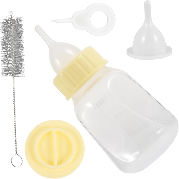 BESPORTBLE Tiny Pet Nursing Bottle Set Dog Bottle Puppy Milk Feeder Soft Nipple Safe for Pets Easy to Clean Portable Milk