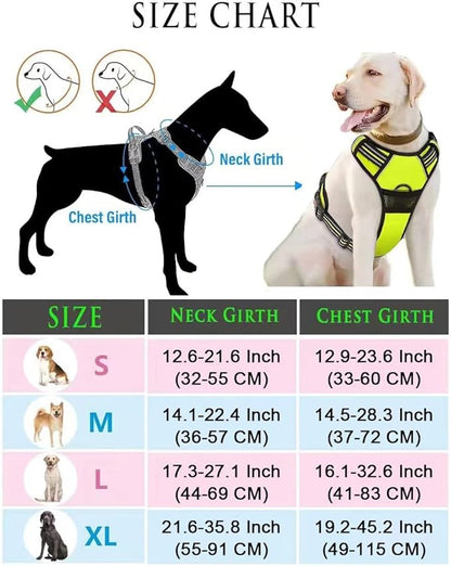 Moonpet Custom Personalized Dog Harness Leash Set with Name and Phone Number,No Pull Heavy Duty Personalized Small Medium Large X-Large Dogs Pet Vest Harness for Training and Walking
