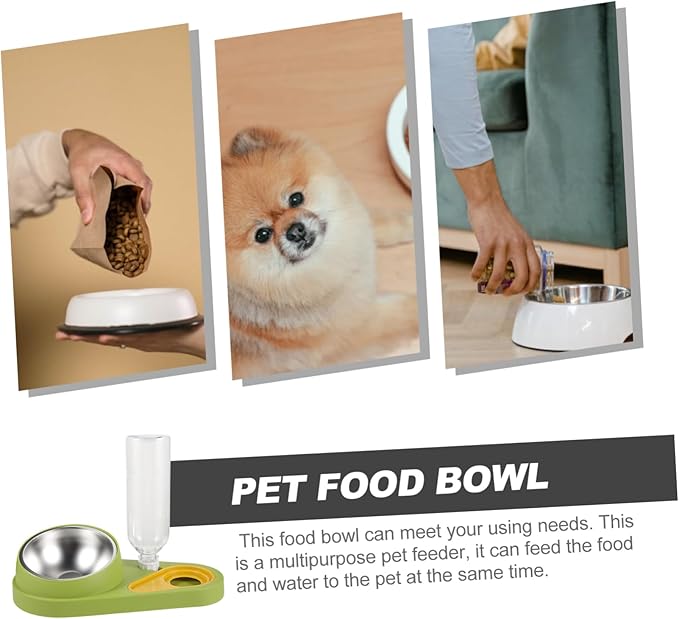 Plastic Pet Feeder Water Dispenser -Slip Dog Cat Bowls Automatic Feeding Tool