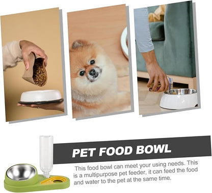 Plastic Pet Feeder Water Dispenser -Slip Dog Cat Bowls Automatic Feeding Tool