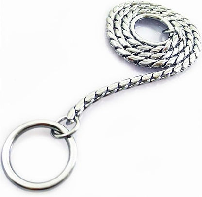 Dog P Snake Chain Chrome Plated Metal Dog Training Choke/Collar-Fully Guaranteed Against Rust Tarnish or Breakage-Recommended for Professional Training (Sliver, 5mm * 28")