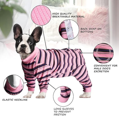 FEimaX Dog Recovery Suit After Surgery, Pet Abdominal Wounds Post Surgical Shirt for Dogs Cats, Puppy Spay Neuter Prevent Licking Onesie Alternative Bandages E-Collar & Cone