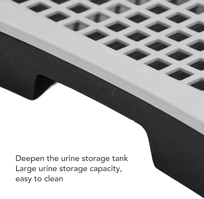 Puppy Potty Training Tray,Portable Puppy Mesh Training Potty Dog Training Toilet with Wall Column Removable Pee Pad Tray for Large Small Medium Pets (Black)