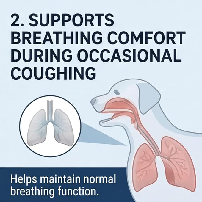 RespiraCare+ Liquid Respiratory Support for Dogs & Cats, Plant-Based Airway & Breathing Wellness Drops, Seasonal & Environmental Comfort, Daily Use Supplement, 2 fl oz (60 mL)
