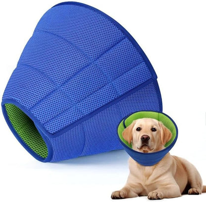 Soft Dog Cone Collar – Comfortable Cone for Dogs to Stop Licking After Surgery, Elizabethan Collar for Large Dogs, Adjustable Dog Donut Collar for Inflatable & Comfy Recovery (L)