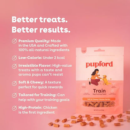 Pupford Soft & Chewy Training Treats for Dogs & Puppies (Chicken, 10 oz, 2 Pack)