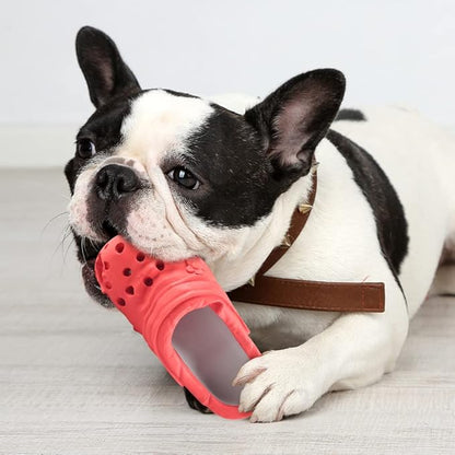 Dog Chew Toy,Durable Rubber Slipper Toy for Puppy,Dog Tough Toys for Pet Training and Cleaning Teeth,Interactive Puppy Toys Aggressive Chewers Small Meduium Breed (Color)
