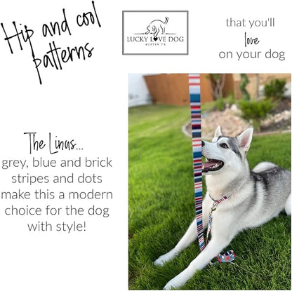 Lucky Love Dog Martingale Dog Collar - Adjustable, No-Slip, Durable, & Soft Webbing Collar for Male and Female Dogs Ideal for Training & Walking - Linus, Large
