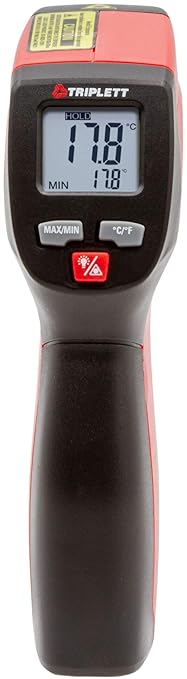 Triplett IRT220 Non-Contact 12:1 Infrared Thermometer, -4 to 932°F (-20 to 500°C)