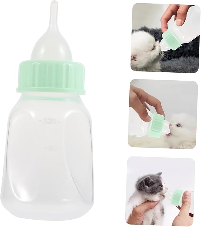 1set Pet Nursing Bottle Kit Soft Nipple Feeding Bottle for Puppies and Kittens Easy to Clean and Portable Leak Design for Milk and Water