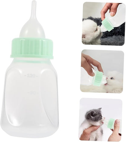 1set Pet Nursing Bottle Kit Soft Nipple Feeding Bottle for Puppies and Kittens Easy to Clean and Portable Leak Design for Milk and Water