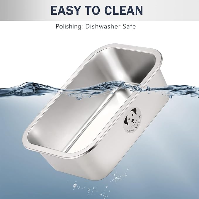 Stainless Steel Dog Bowls for Large Dogs, High Capacity Metal Dog Food Bowls, Food and Water Bowl for Larges, X-Large, and Big Dogs 4.2 Gallons