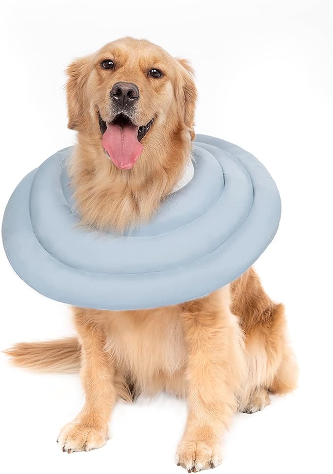 Gagabody Dog Cone for Large Dogs - Comfortable Adjustable Soft Alternative After Surgery - Elizabethan Donut Collar for Recovery - Different Sizes for Cats, Medium and Small Dogs