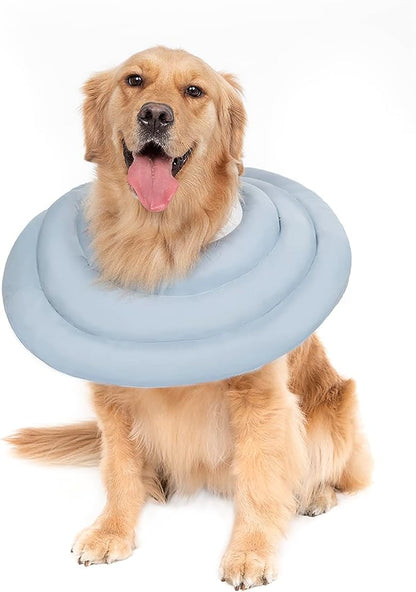 Dog Cone for Large Dogs - Comfortable Adjustable Soft Alternative After Surgery, Elizabethan Donut Collar for Recovery - Different Sizes for Cats, Medium and Small Dogs