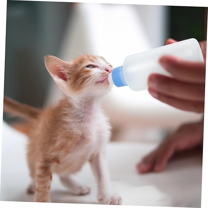 Totority 3pcs Pet Feeding Bottles Cat Milk Bottle Kitten Nipple Milk Feeder for Newborn Animals