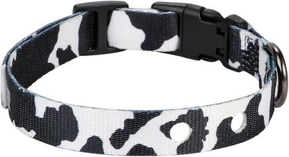 Rhea Rose 3/4 Inch Replacement Collar Strap Shock Collar with 2 Holes, Compatible with Nearly All Brands and Models of Underground Electric Dog Fences and Training Collars, Cow Print Pattern