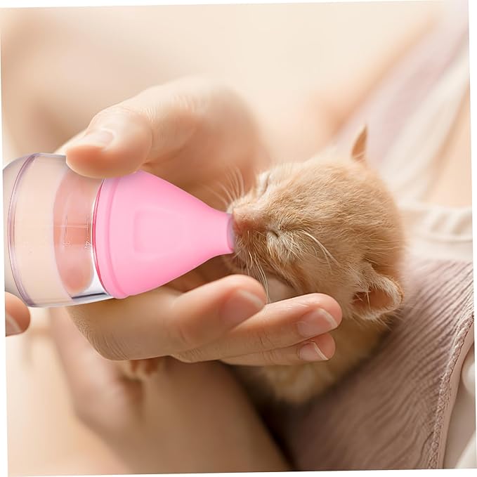 Pet Feeding Bottle Kitten Nursing Bottle Puppy Milk Feeder Silicone Safe Feeding Multi-Purpose