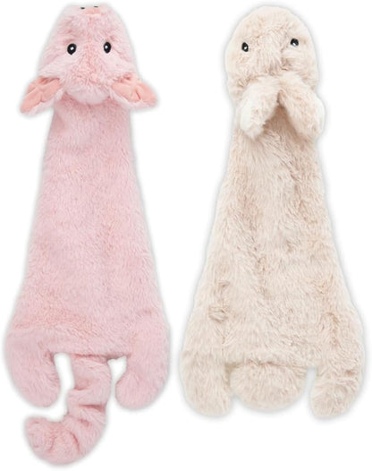 Best Pet Supplies Squeaky Dog Toys with Soft Durable Fabric for Small, Medium and Large Pets Interactive Toy for Indoor Play, Supports Active Biting and Play - Hare, Pig, Small