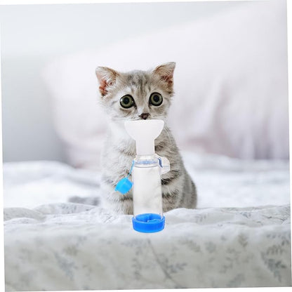 Toddmomy Pet Mask for Cats and Dogs Handheld Feline Spacer Respiratory Aid Breathing Indicator Comfortable Animal-Shaped Design for Easy Treatment