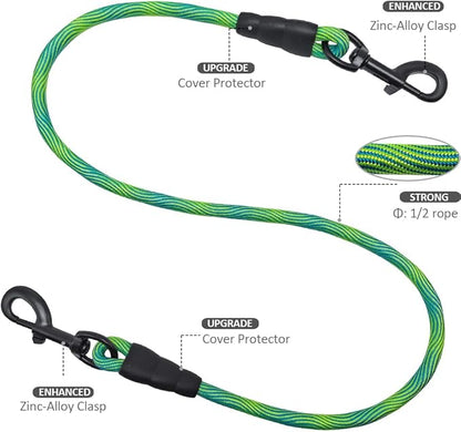 BTINESFUL 3FT Dog Tie Down, Nylon Rope Short Dog Tether Indoor Training Safety Vehicle Tether for Large Medium Strong Puppy