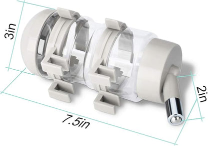 No Drip Dog Kennel Water Bottle Dispenser for Crate, 400ml Dripless Pet Drinking Fountains Kettle with Automatically Feeding Water (White)