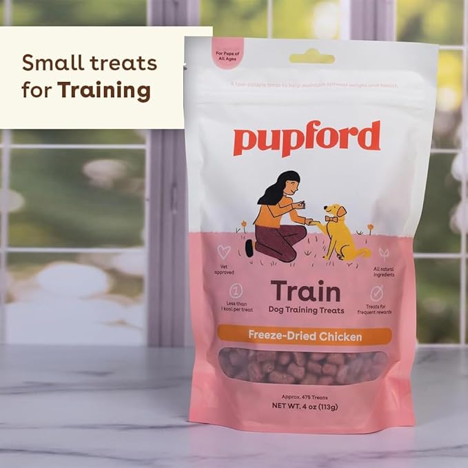 Pupford Freeze Dried Training Treats for Dogs & Puppies, 1800+ Limited Ingredient Bites (1lb Chicken Bundle)