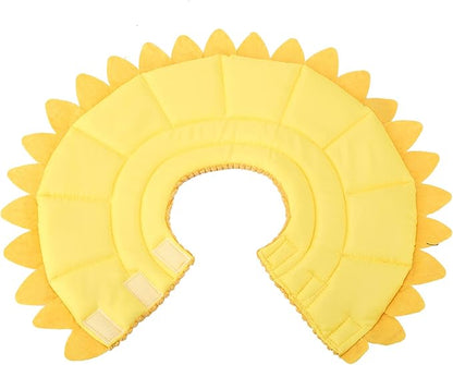 Cat Cone, Pet Recovery Collar Sunflower Shape Pet Elizabethan Collar Pet Recovery Cone Adjustable Pet Collar for Cat Dog (No. 2 Neck Circumference 20-23cm)